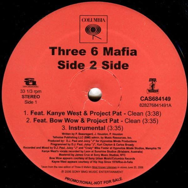 Three 6 Mafia — Side 2 Side